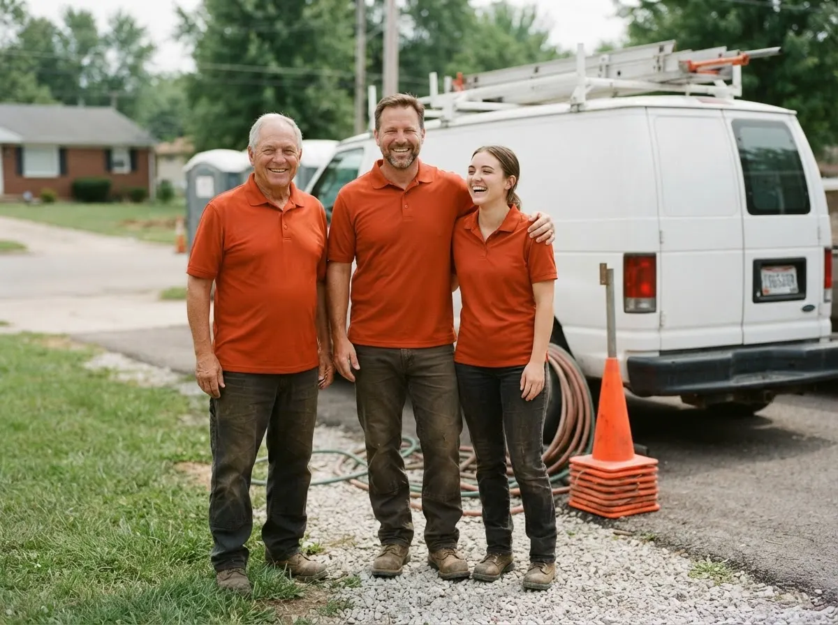 Heritage Porta Potty Rentals portable toilet rentals team in Dayton, OH